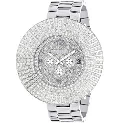 Large Diamond Bezel Luxurman Watch Escalade 14ct Men's Hip Hop
