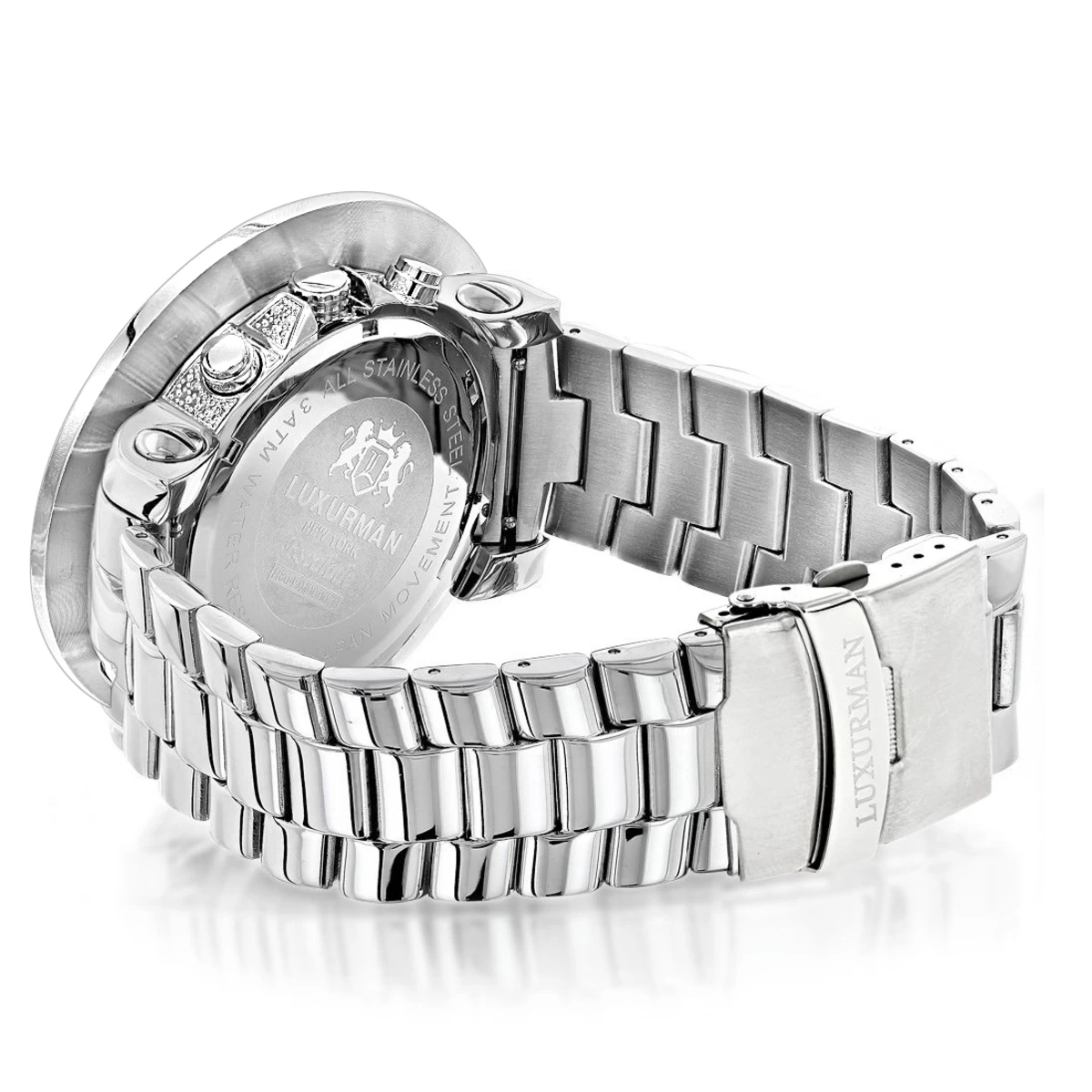 Large Diamond Bezel Luxurman Watch Escalade 14ct Men's Hip Hop 4 Large Diamond Bezel Luxurman Watch Escalade 14ct Men's Hip Hop - Image 2