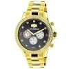 Large Diamond Bezel Watch By Luxurman 2ct Yellow Gold Tone Watch -Fashion Accessories large diamond bezel watch by luxurman 2ct yellow gold tone watches 1