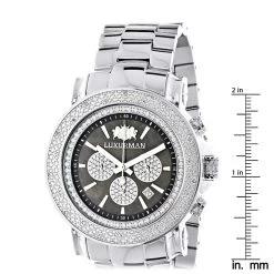 Large Face Luxurman Diamond Watch Chronograph 0.25ct For Men -Fashion Accessories large face watches for men luxurman diamond watch chronograph 025ct ruler