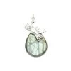 925 Sterling Silver Crab Pinch Bail With Pear Shape Top Drilled Cabochon Labradorite Approx 38x20mm -Fashion Accessories ldvz17