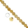 75cts Citrine Smooth Round Approx 5 To 6mm, 33cm Strand (6mm Citrine Cabochon With 6mm Sterling Silver Bezel Cup Not Set) -Fashion Accessories ldvz78