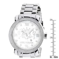 Large Diamond Watches For Men 0.12ct Luxurman Phantom White MOP 11 Large Diamond Watches For Men 0.12ct Luxurman Phantom White MOP -Fashion Accessories limited edition luxurman mens diamond watch 012ct ruler