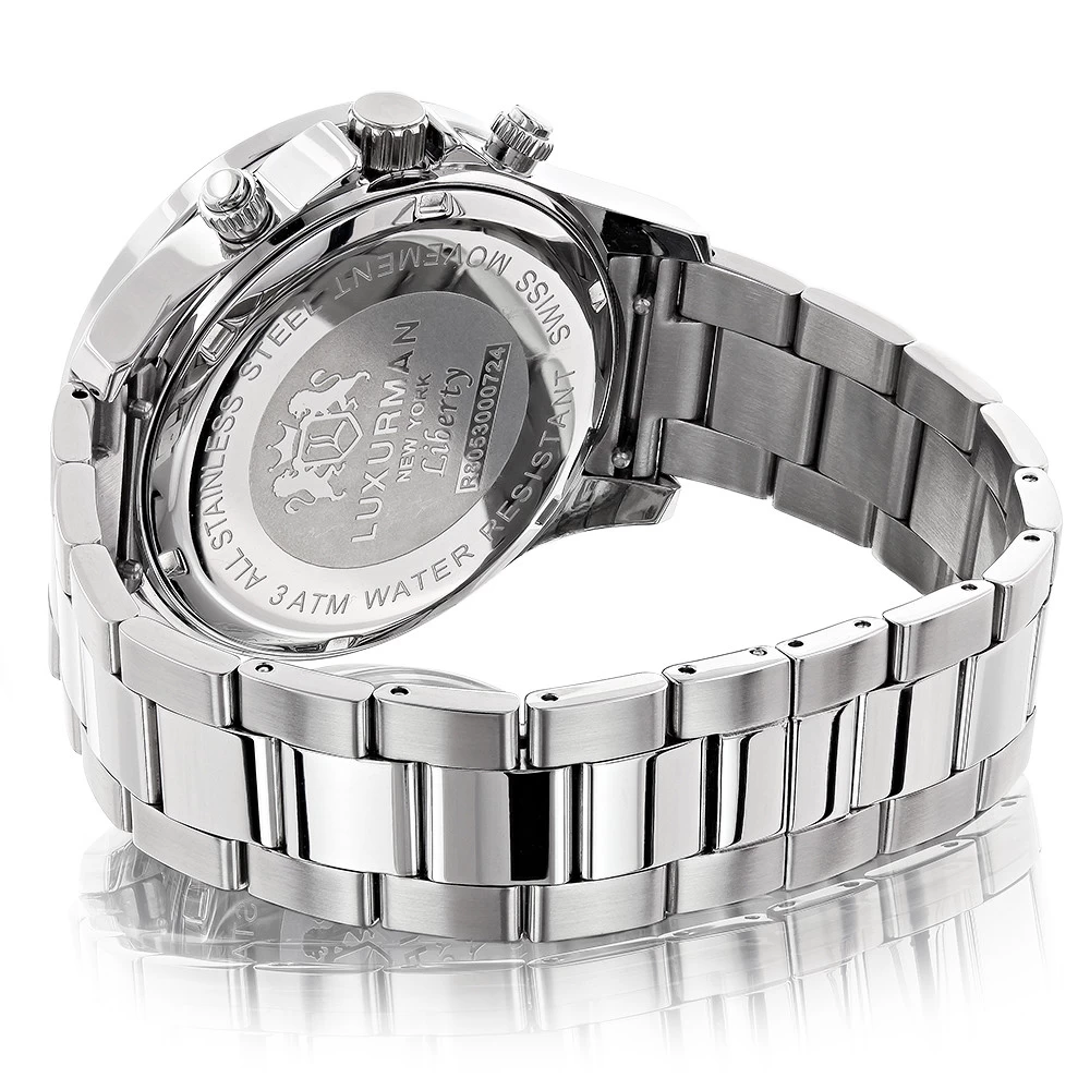Limited Edition Men's Diamond Watch 2ct Luxurman 3 Limited Edition Men's Diamond Watch 2ct Luxurman