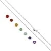 925 Sterling Silver 20inch Chain With The 5x8mm Gemstone Donuts Pack (Red Jasper, Yellow Quartzite, Jadeite, Amazonite, Carnelian & Lapis Lazuli) -Fashion Accessories lngp76