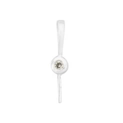 925 Sterling Silver Peg With Cullinan Topaz Bail Round Approx 2mm