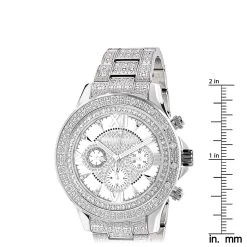 Luxurman Diamond Bezel And Band Watch For Men 1ct Liberty -Fashion Accessories luxurman diamond bezel and band watch for men 1ct liberty ruler