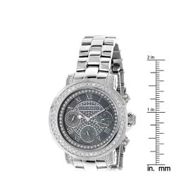 Luxurman Diamond Plated Platinum Watch 2ct 11 Luxurman Diamond Plated Platinum Watch 2ct -Fashion Accessories luxurman diamond watches ladies steel bracelet watch 2ct p 49200 ruler