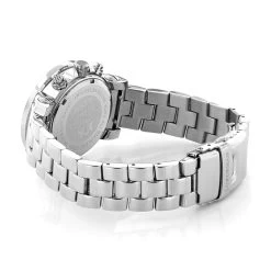 Luxurman Diamond Plated Platinum Watch 2ct 10 Luxurman Diamond Plated Platinum Watch 2ct -Fashion Accessories luxurman diamond watches ladies steel bracelet watch 2ct p 49200back