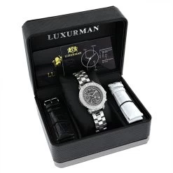 Luxurman Diamond Plated Platinum Watch 2ct 9 Luxurman Diamond Plated Platinum Watch 2ct -Fashion Accessories luxurman diamond watches ladies steel bracelet watch 2ct p 49200box