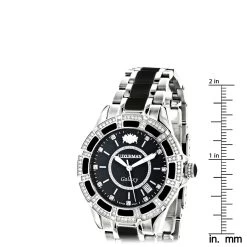 Luxurman Galaxy Midsize Diamond Watch Black Ceramic 1.25ct -Fashion Accessories luxurman galaxy midsize diamond watch black ceramic 125ct ruler