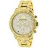 Luxurman Iced Out Men's Diamond Liberty Watch 1.25ct Yellow Gold Plated -Fashion Accessories luxurman iced out mens diamond liberty watch 125ct yellow gold plated 1