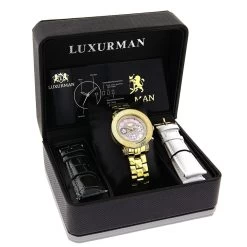 Luxurman Ladies Diamond Watch 0.3ct Pink MOP Yellow Gold Plated 10 Luxurman Ladies Diamond Watch 0.3ct Pink MOP Yellow Gold Plated -Fashion Accessories luxurman ladies diamond watch 03ct pink mop yellow gold plated p 49386box