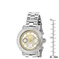 Luxurman Ladies Diamond Watch 0.3ct Two Tone -Fashion Accessories luxurman ladies diamond watch 03ct two tone ruler