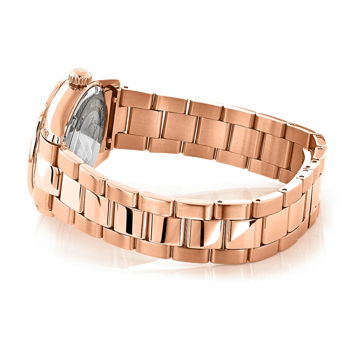 Luxurman Rose Gold Plated Diamond Watch For Women Tribeca Swiss Quartz 4 Luxurman Rose Gold Plated Diamond Watch For Women Tribeca Swiss Quartz - Image 2