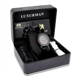 Luxurman Black Diamond Watch For Women 2.15 Carats -Fashion Accessories luxurman watches black diamond watch for women 215 carats p 49995box