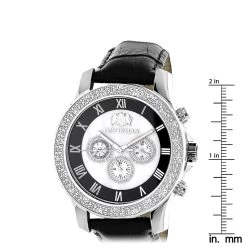 Luxurman Men's Diamond Watch 0.25ct Freeze -Fashion Accessories luxurman watches mens diamond watch 025ct freeze p 9717 ruler