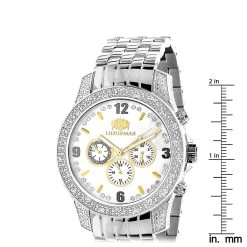 Luxurman Men's Diamond Watch 0.50ct -Fashion Accessories luxurman watches mens diamond watch 050ct p 8495 ruler