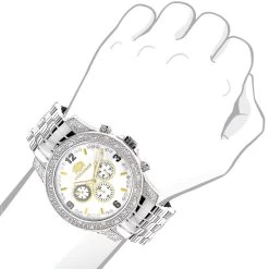 Luxurman Men's Diamond Watch 0.50ct -Fashion Accessories luxurman watches mens diamond watch 050ct p 8495bod