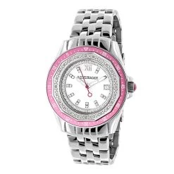 Luxurman Women's Diamond Pink Watch 0.25ct