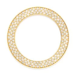 Luxury Diamond Watch Bezel For Joe Rodeo Junior Yellow Gold Plated 6ct