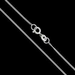 925 Sterling Silver Curb DC Chain, 18inch