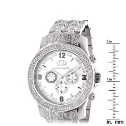 Men's Diamond Band Watch By LUXURMAN 1 Carat -Fashion Accessories mens diamond band watch by luxurman 1 carat ruler