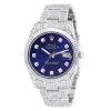 Men's Diamond Iced Out Watch Rolex Datejust 41mm Dark Blue Dial Oyster Bracelet -Fashion Accessories mens diamond iced out watch rolex datejust 41mm dark blue dial oyster bracelet s00180 41WHODDARKBLUE11 PL
