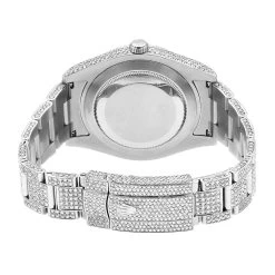 Men's Diamond Iced Out Watch Rolex Datejust 41mm Turquoise Dial Oyster Bracelet 5 Men's Diamond Iced Out Watch Rolex Datejust 41mm Turquoise Dial Oyster Bracelet -Fashion Accessories mens diamond iced out watch rolex datejust 41mm turquoise dial oyster bracelet s00174 41mm ICED out back image