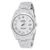 Men's Diamond Iced Out Watch Rolex Datejust 41mm White Roman Numerals Dial MoP