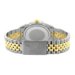 Men's Diamond Rolex Oyster Perpetual Datejust Gold & Stainless Steel Watch White Dial -Fashion Accessories mens diamond rolex oyster perpetual datejust gold stainless steel watch back