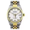 Men's Diamond Rolex Oyster Perpetual Datejust Gold & Stainless Steel Watch White Dial -Fashion Accessories mens diamond rolex oyster perpetual datejust gold stainless steel watch fluted