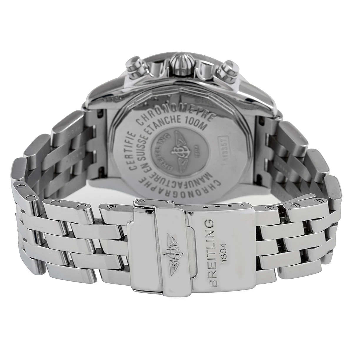 Men's Diamond Watch Breitling Chronomat 39mm Black Dial Stainless Steel 2ct Diamonds 6 Men's Diamond Watch Breitling Chronomat 39mm Black Dial Stainless Steel 2ct Diamonds - Image 4