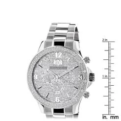 Men's Real Diamond Watch By Luxurman Liberty 0.2ct Swiss Mvt W Steel Band -Fashion Accessories mens diamond watch by luxurman 02ct new arrival midsize ruler