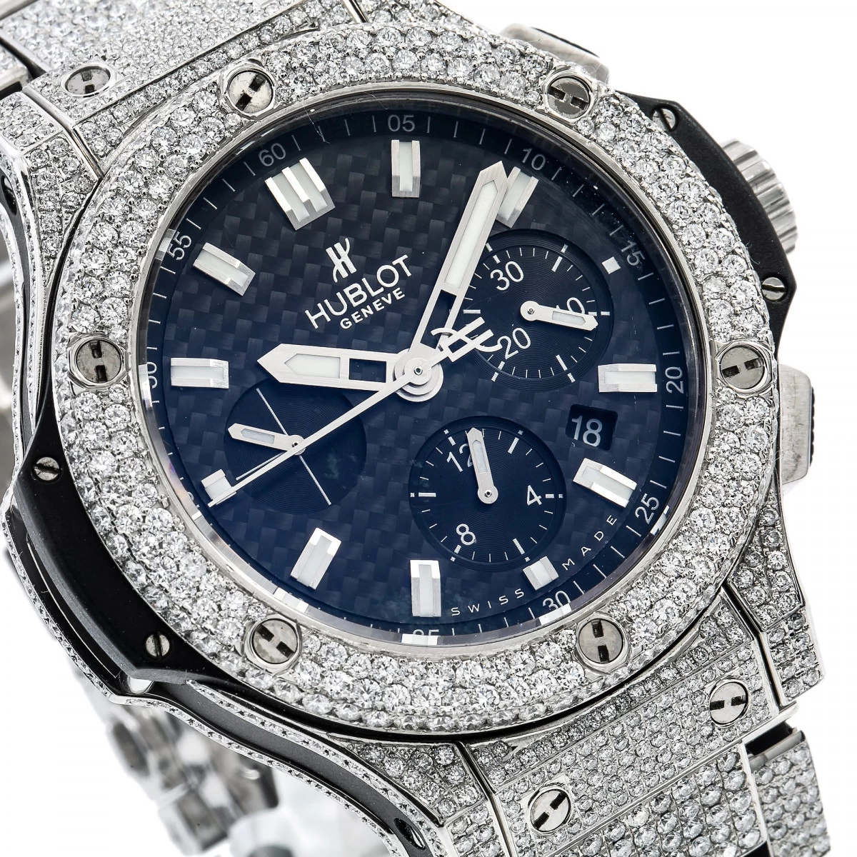 Men's Diamond Watch Hublot Big Bang 44mm Black Dial W00896 5 Men's Diamond Watch Hublot Big Bang 44mm Black Dial W00896 - Image 3