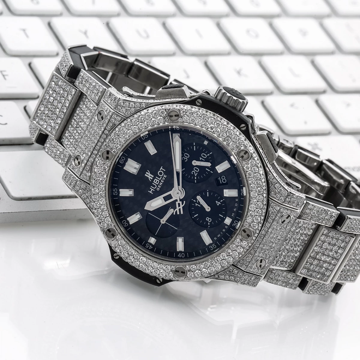 Men's Diamond Watch Hublot Big Bang 44mm Black Dial W00896 4 Men's Diamond Watch Hublot Big Bang 44mm Black Dial W00896 - Image 2