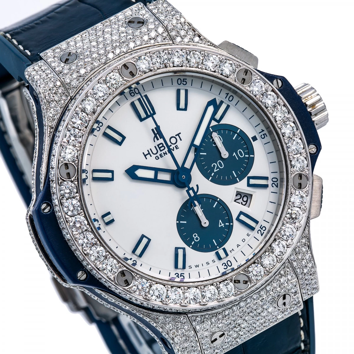 Men's Diamond Watch Hublot Big Bang 44mm White Dial 5 Men's Diamond Watch Hublot Big Bang 44mm White Dial - Image 3