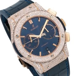 Men's Diamond Watch Hublot Classic Fusion 18K Gold 45mm Blue Dial -Fashion Accessories mens diamond watch hublot classic fusion rose gold 45 mm blue dial w00711 0E8A8786 2048x2048