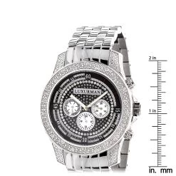 Men's Diamond Watch: Luxurman 0.50ct -Fashion Accessories mens diamond watch luxurman 050ct p 47727 ruler