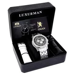 Men's Diamond Watch: Luxurman 0.50ct -Fashion Accessories mens diamond watch luxurman 050ct p 47727box