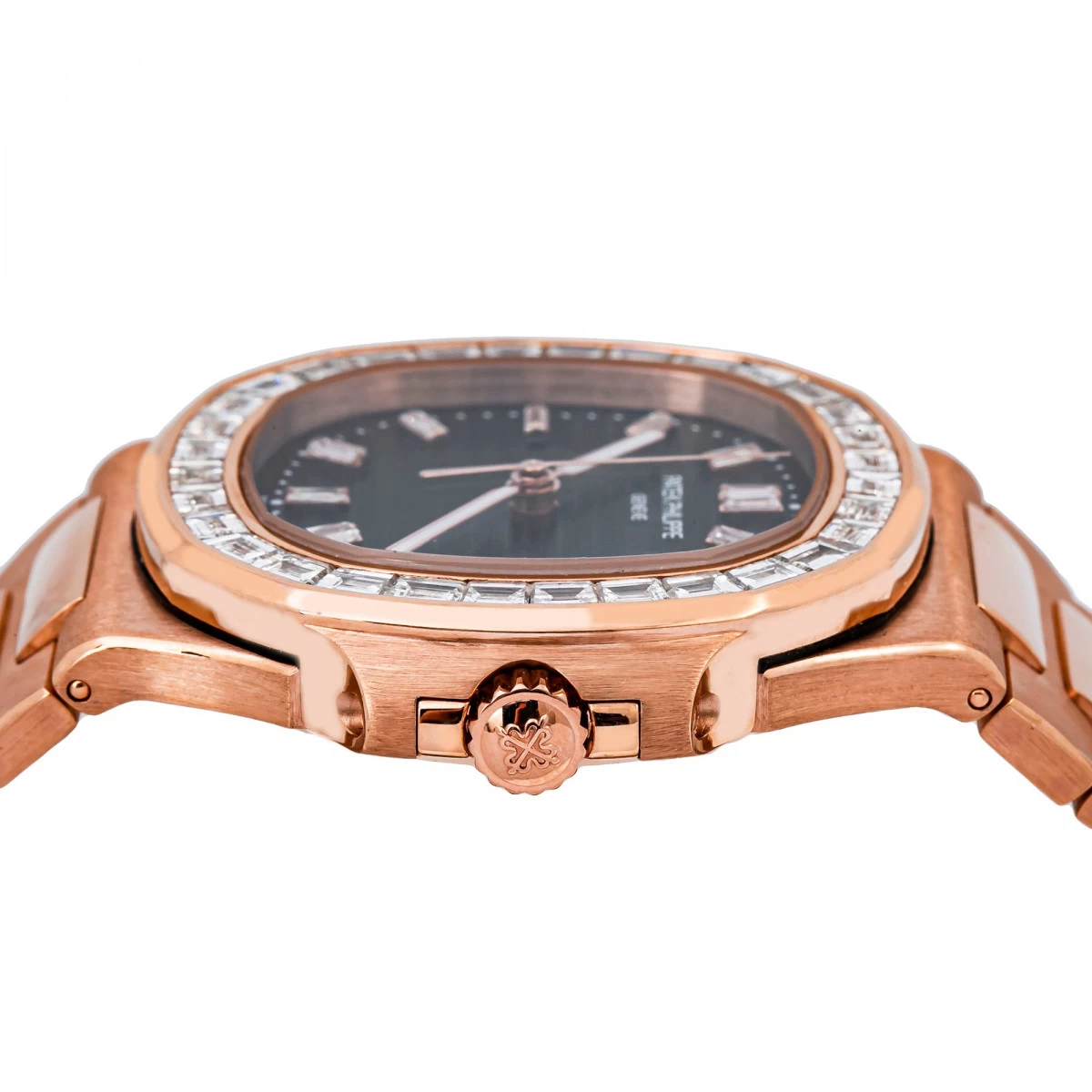 Men's Diamond Watch Patek Philippe Nautilus 40mm Black Dial 6 Men's Diamond Watch Patek Philippe Nautilus 40mm Black Dial - Image 4