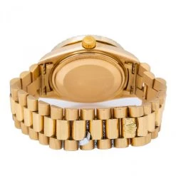 Men's Gold Watch Rolex Day-Date Diamond 36mm Blue Dial President Bracelet -Fashion Accessories mens gold watch rolex day date diamond 36mm blue dial president bracelet s00114 back 36mm YE Gold