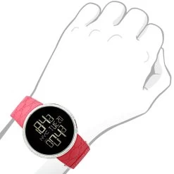 Men's Gucci I-Gucci Luxury 3.10ct Diamond Watch With Digital Steel Case & Red Rubber YA114212 -Fashion Accessories mens gucci luxury diamond watch 310ct p 42329 bod