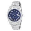 Men's Iced Out Watch Rolex Datejust 41mm Blue Print Roman Numerals Dial Diamond Bezel -Fashion Accessories mens iced out watch rolex datejust 41mm blue print roman numerals dial diamond bezel s00179 41WHODDARKBLUE3 25C
