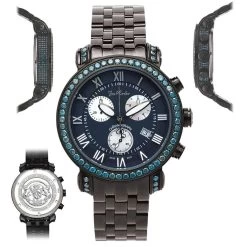 Men's Joe Rodeo Blue Diamond Watch 5.50ct Classic -Fashion Accessories mens joe rodeo blue diamond watch 550ct classic p 35778 main2