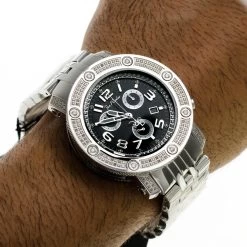 Men's Joe Rodeo JoJo Apollo Black Dial Diamond Watch 1.70ct -Fashion Accessories mens joe rodeo watches jojo apollo diamond watch 170ct p 8344 bod2