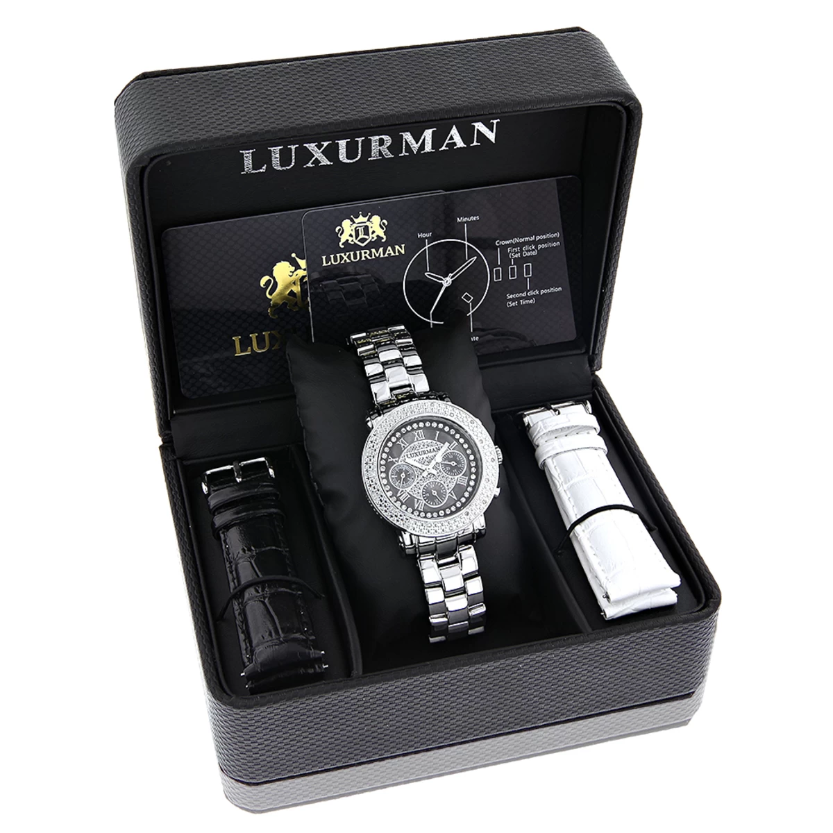 Ladies Diamond Watches By Luxurman 0.3ct Black MOP Montana 5 Ladies Diamond Watches By Luxurman 0.3ct Black MOP Montana - Image 3