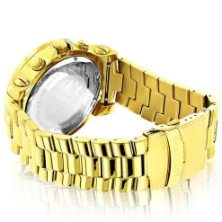 Men's Oversized Diamond Luxurman Watch 0.25ct 18k Yellow Gold Plated -Fashion Accessories mens oversized diamond luxurman watch 025ct yellow gold 2