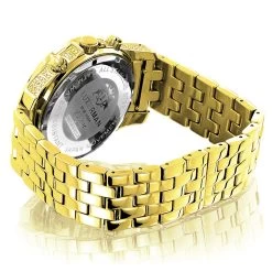Men's Yellow Gold Tone Watch With Diamonds 0.50ct Luxurman -Fashion Accessories mens yellow gold tone watch with diamonds 050ct luxurman 6