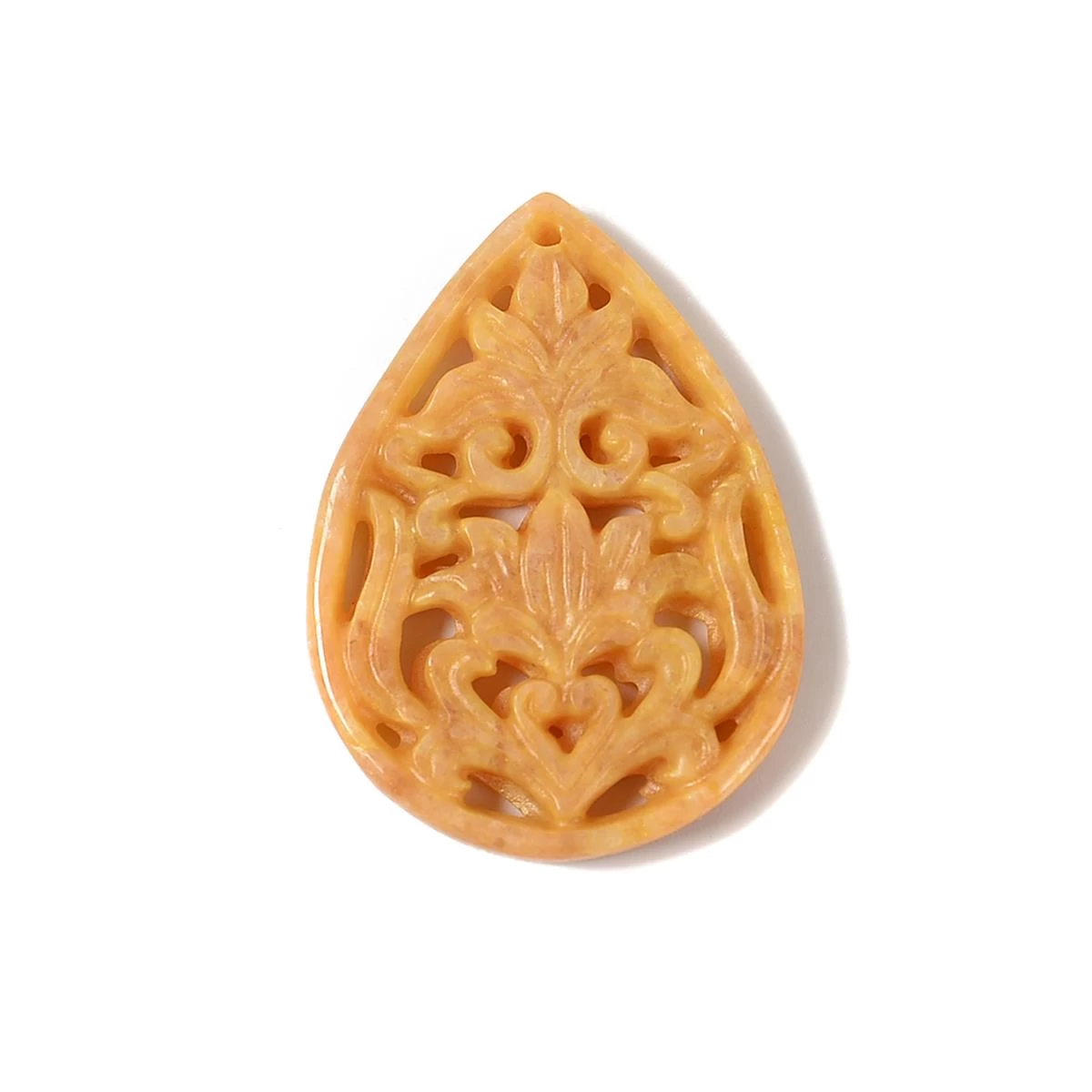 11cts Type A Orange Jadeite Hollow Carved Pendant Approx 23x30mm, 1pc 3 11cts Type A Orange Jadeite Hollow Carved Pendant Approx 23x30mm, 1pc